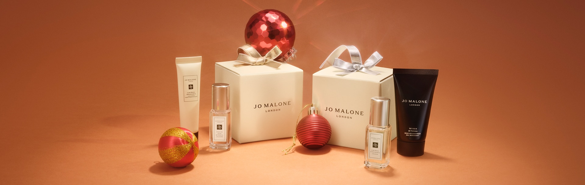 jo malone gift boxes and flowers